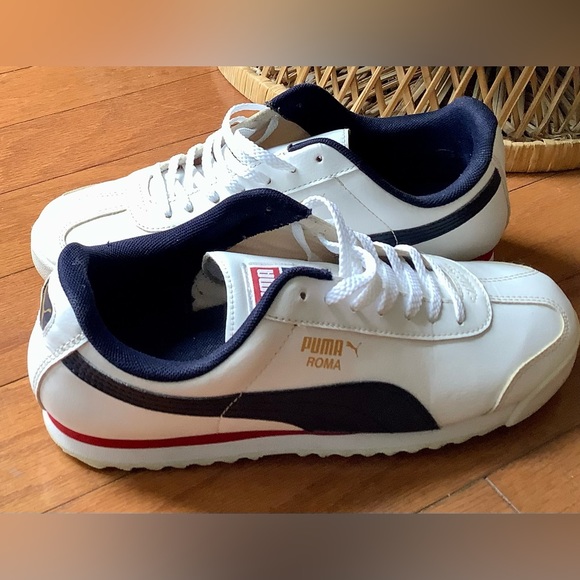 Puma Roma White, Blue, Red Size 7C - Picture 7 of 9